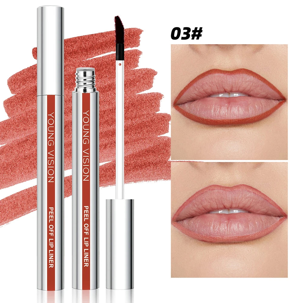 Delineador de Labios Peel-Off OUNG VISION – 3 Colores, Mate y Resistente