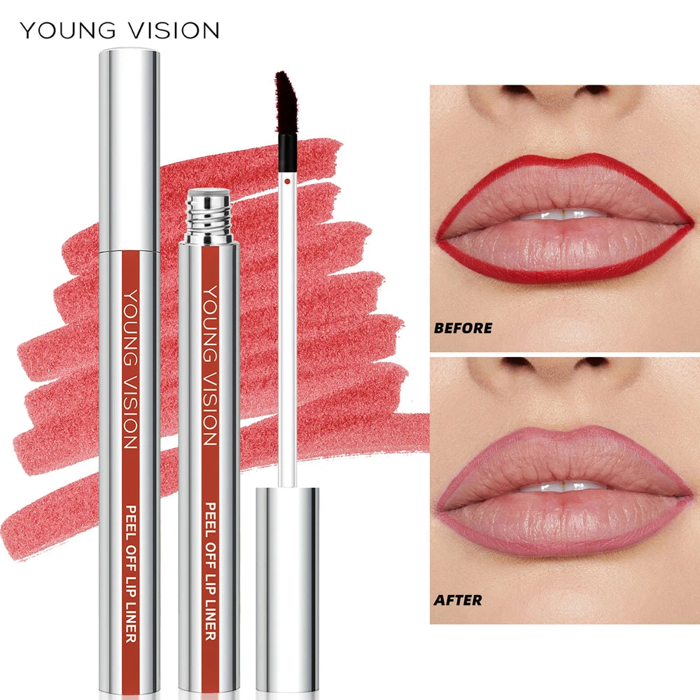 Delineador de Labios Peel-Off OUNG VISION – 3 Colores, Mate y Resistente