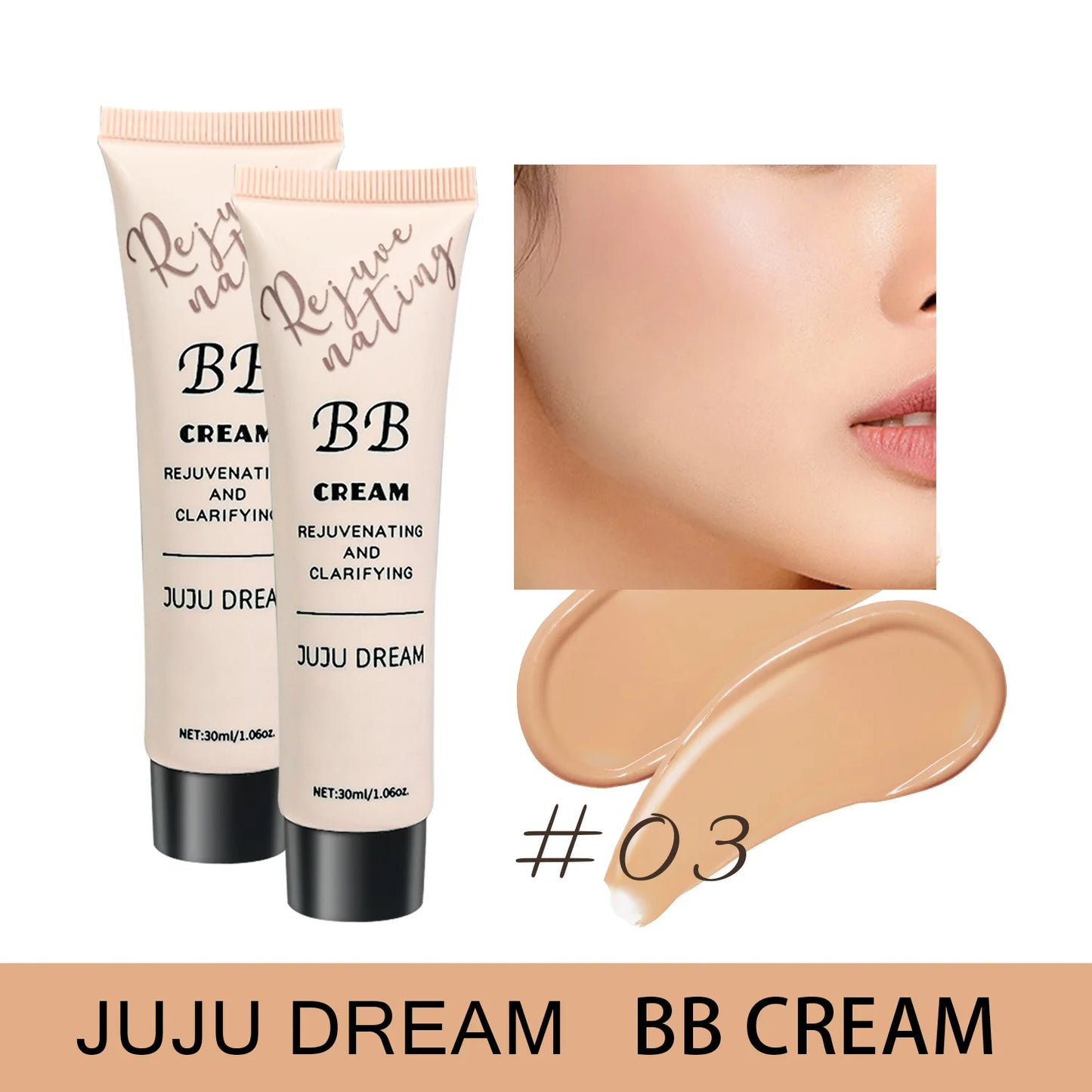BB Cream Líquida – Hidratante, Control de Grasa y Larga Duraciónr