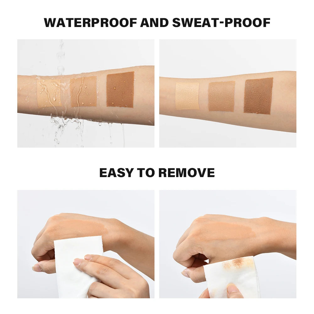 Base Líquida y Corrector 100ml – Larga Duración, Waterproof y Anti-Transfer