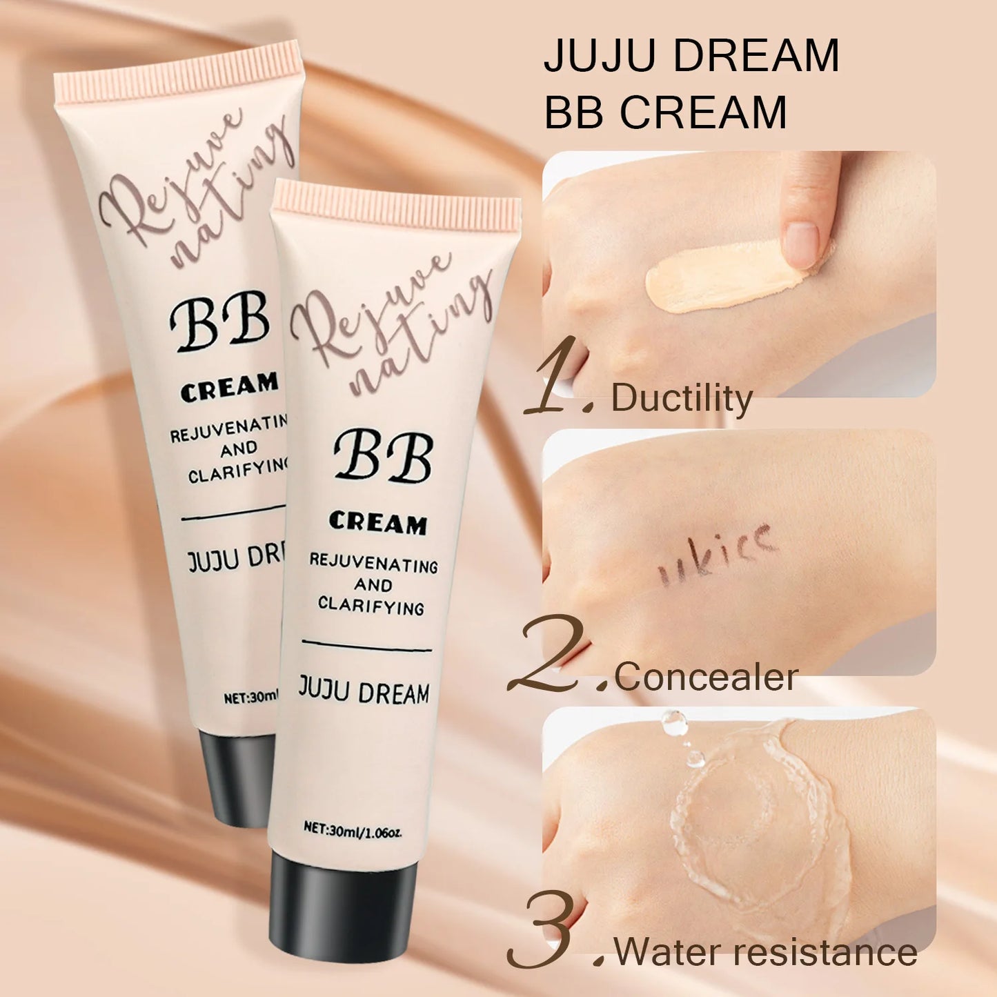 BB Cream Líquida – Hidratante, Control de Grasa y Larga Duraciónr