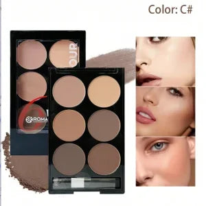 Paleta de Polvos Contorno e Iluminador 6 Colores