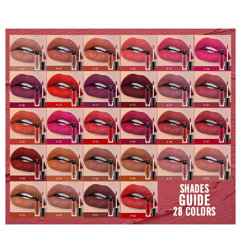 IMAGIC Labiales Mate 28 Colores – Larga Duración y Resistente al Agua