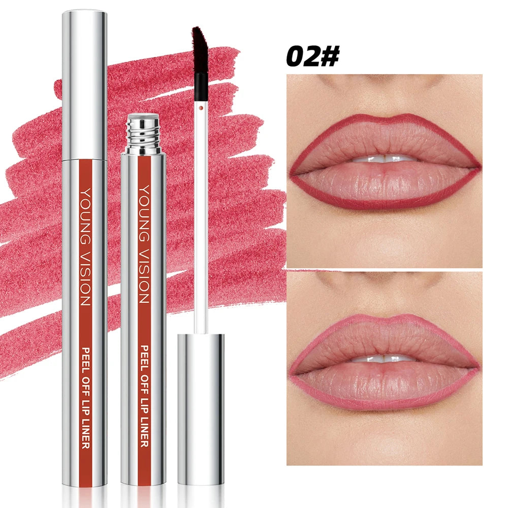Delineador de Labios Peel-Off OUNG VISION – 3 Colores, Mate y Resistente