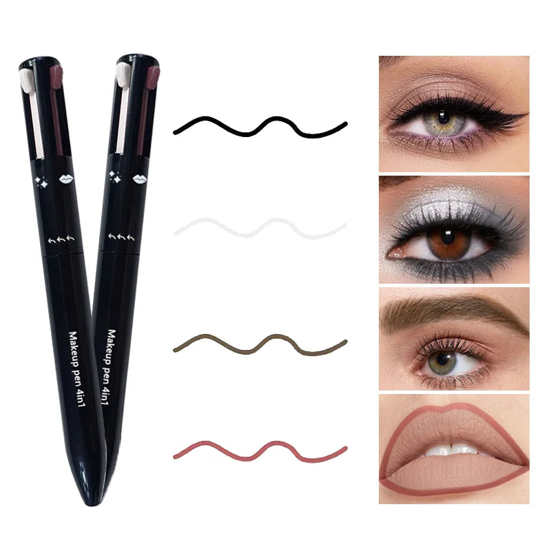 Lápiz Multifunción 4 en 1 – Labios, Ojos y Cejas